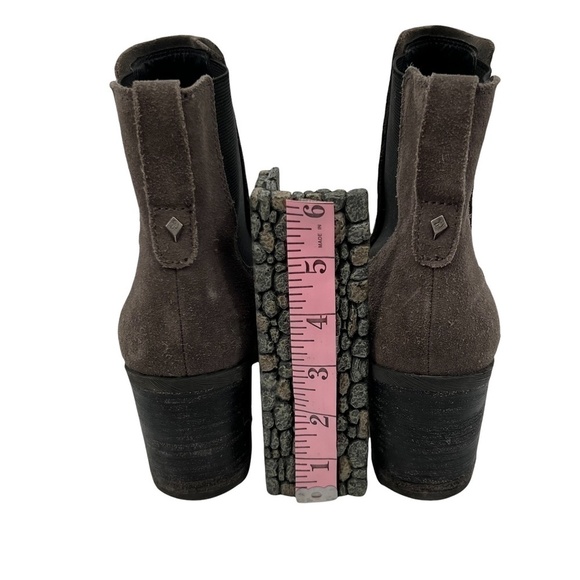 Sam Edelman Women's Gray Suede Block Heel Chelsea Boots Size 9 - Picture 5 of 7
